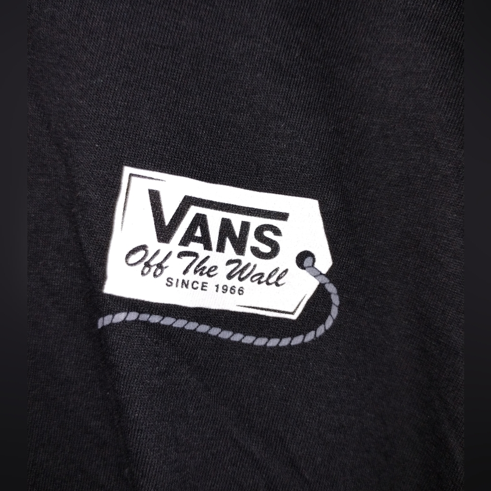 Vans Black Graphic Long Sleeve Shirt (Medium 10-12) kids - Picture 3 of 9